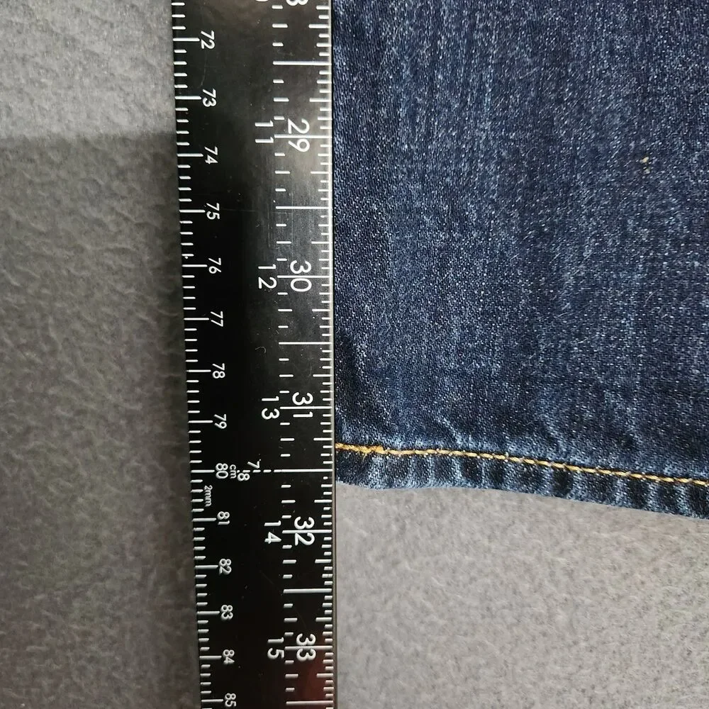 J. Crew Mercantile Jeans Men 32X34 (33X31.5) Dark Wash Slim Straight Leg
